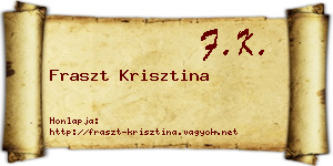 Fraszt Krisztina névjegykártya