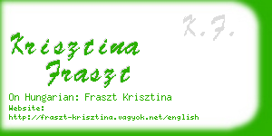 krisztina fraszt business card